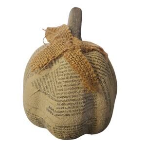 Papier Mache Porcelain Pumpkin Fall Halloween Decoration